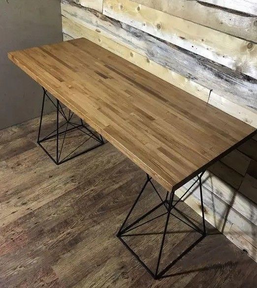 Дизайнерський Письмовий комп'ютерний стіл Loft Design 120x60x75h Чорний/Дерево ATL021 ATL021 фото