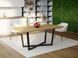 Дизайнерський Кухонний обідній стіл з натурального дерева Loft Design 140x80x75h Чорний / Дерево ATL125 ATL125 фото 2