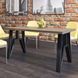 Дизайнерський Кухонний обідній стіл з натурального дерева Loft Design 120x60x75h Чорний / Дерево ATL026 ATL026 фото 1
