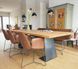 Дизайнерський Кухонний обідній стіл з натурального дерева Loft Design 240x60x75h Чорний / Дерево ATL211 ATL211 фото 3
