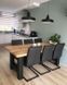 Дизайнерський Кухонний обідній стіл з натурального дерева Loft Design 180x80x75h Чорний / Дерево ATL1470 ATL1470 фото 1