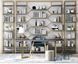 Комплект Дизайнерских стеллажей в стиле Loft Design 300x30x250h Золотой/Стекло ATL748 ATL748 фото