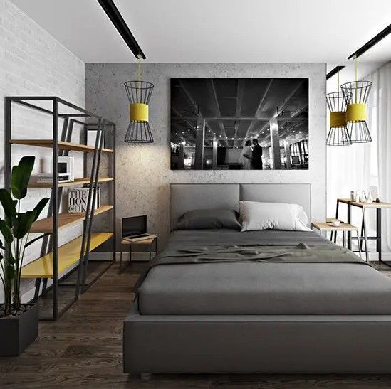 Дизайнерский Стеллаж в стиле Loft Design 180x40x180h Черный/Дерево ATL035 ATL035 фото