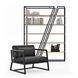 Дизайнерский Стеллаж в стиле Loft Design 180x40x180h Черный/Дерево ATL035 ATL035 фото 8