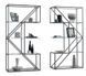 Комплект Дизайнерских стеллажей в стиле Loft Design 200x30x100h Черный/Стекло ATL036 ATL036 фото 1