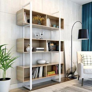 Дизайнерський Стелаж в стилі Loft Design 160x40x200h Білий/Дерево ATL695 ATL695 фото