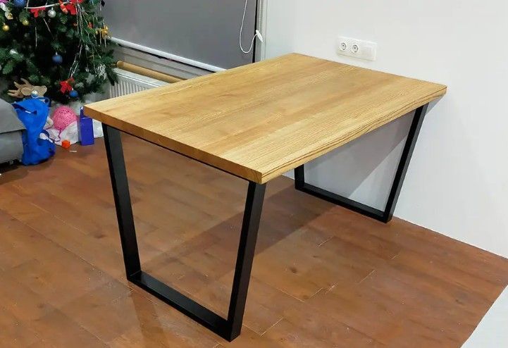 Дизайнерский Письменный компьютерный стол Loft Design 120x60x75h Черный/Дерево ATL349 ATL349 фото