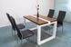 Дизайнерський Кухонний обідній стіл з натурального дерева Loft Design 140x80x75h Білий / Дерево ATL617 ATL617 фото 2