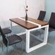 Дизайнерський Кухонний обідній стіл з натурального дерева Loft Design 140x80x75h Білий / Дерево ATL617 ATL617 фото 4