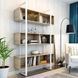 Дизайнерський Стелаж в стилі Loft Design 160x40x200h Білий/Дерево ATL695 ATL695 фото
