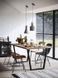 Дизайнерский Кухонный обеденный стол из натурального дерева Loft Design 160x80x75h Черный / Дерево ATL218 ATL218 фото 1
