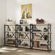 Комплект Дизайнерських Стелажів в стилі Loft Design 240x30x150h Чорний/Дерево ATL171 ATL171 фото 1