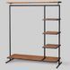 Дизайнерская Напольная вешалка в стиле Loft Design 180x40x180h Черный/Дерево ATL386 ATL386 фото