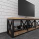 Дизайнерська тумба для телевізора в стилі Loft 200х40х50h Чорний/Дерево ATL510 ATL510 фото
