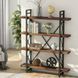 Дизайнерський Стелаж в стилі Loft Design 120x30x150h Чорний/Дерево ATL172 ATL172 фото 2