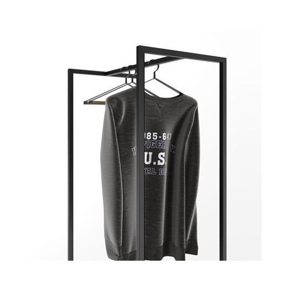 Дизайнерская Напольная вешалка в стиле Loft Design 60x40x180h Черный/Дерево ATL080 ATL080 фото