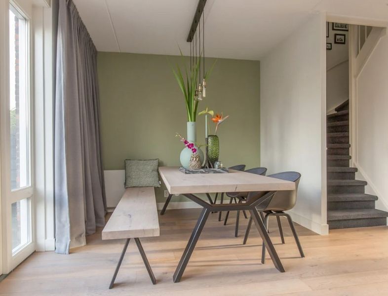 Дизайнерский Кухонный обеденный стол из натурального дерева Loft Design 200x80x75h Черный / Дерево ATL1476 ATL1476 фото