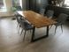 Дизайнерський Кухонний обідній стіл з натурального дерева Loft Design 120x60x75h Чорний / Дерево ATL107 ATL107 фото 6
