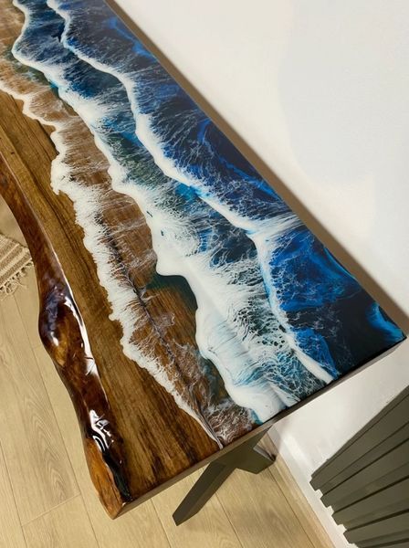 Дизайнерская Барная стойка из натурального дерева Loft Design 140х40х80h Черный / Дерево ATL1362 ATL1362 фото