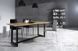 Дизайнерский Кухонный обеденный стол из натурального дерева Loft Design 160x60x75h Черный / Дерево ATL109 ATL109 фото 1