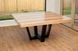 Дизайнерський Кухонний обідній стіл з натурального дерева Loft Design 120x120x75h Чорний / Дерево ATL1479 ATL1479 фото