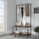 Дизайнерська Підлогова вішалка в стилі Loft Design 100x30x180h Чорний/Дерево ATL084 ATL084 фото 3