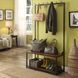 Дизайнерська Підлогова вішалка в стилі Loft Design 100x30x180h Чорний/Дерево ATL084 ATL084 фото 4