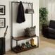 Дизайнерська Підлогова вішалка в стилі Loft Design 100x30x180h Чорний/Дерево ATL084 ATL084 фото 2