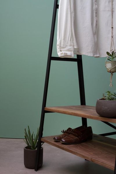 Дизайнерская Напольная вешалка в стиле Loft Design 90x40x160h Черный/Дерево ATL085 ATL085 фото