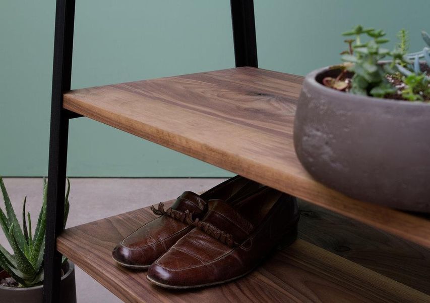 Дизайнерская Напольная вешалка в стиле Loft Design 90x40x160h Черный/Дерево ATL085 ATL085 фото