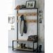 Дизайнерская Напольная вешалка в стиле Loft Design 100x30x180h Черный/Дерево ATL086 ATL086 фото 2