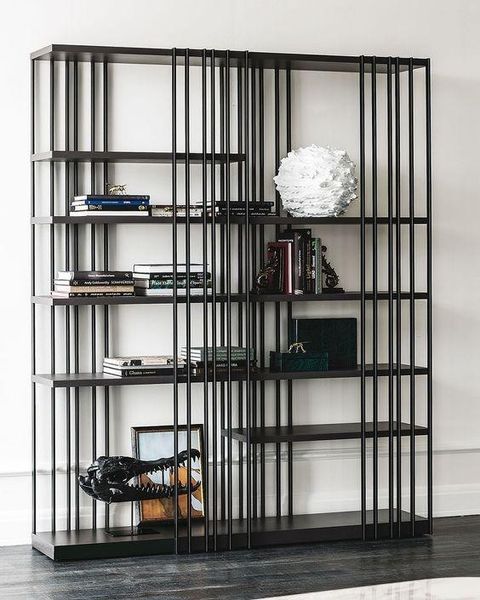 Дизайнерский Стеллаж в стиле Loft Design 160x40x200h Черный/Дерево ATL450 ATL450 фото