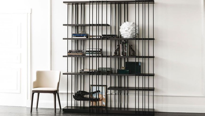 Дизайнерский Стеллаж в стиле Loft Design 160x40x200h Черный/Дерево ATL450 ATL450 фото