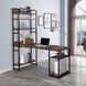 Дизайнерський Письмовий комп'ютерний стіл з полицями Loft Design 160x60x200h Чорний/Дерево ATL705 ATL706 фото 5