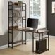 Дизайнерський Письмовий комп'ютерний стіл з полицями Loft Design 160x60x200h Чорний/Дерево ATL705 ATL706 фото 2