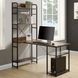 Дизайнерський Письмовий комп'ютерний стіл з полицями Loft Design 160x60x200h Чорний/Дерево ATL705 ATL706 фото 4