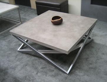 Дизайнерский журнальный стол в стиле Loft 80x80x45h Серый/Дерево ATL581 ATL581 фото