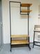 Дизайнерская Напольная вешалка в стиле Loft Design 100x40x190h Черный/Дерево ATL091 ATL091 фото 1