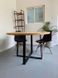 Дизайнерський Кухонний обідній стіл з натурального дерева Loft Design d80x75h Чорний / Дерево ATL1101 ATL1101 фото