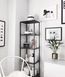 Дизайнерский Стеллаж в стиле Loft Design 500x30x210h Черный/Стекло ATL452 ATL452 фото