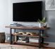 Дизайнерская тумба для телевизора в стиле Loft 140х20х60h Черный/Дерево ATL1435 ATL1435 фото