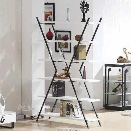 Дизайнерський Стелаж в стилі Loft Design 120x30x200h Чорний/Дерево ATL848 ATL848 фото