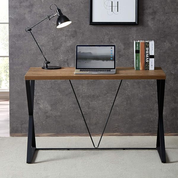 Дизайнерский Письменный компьютерный стол Loft Design 120x50x75h Черный/Дерево ATL248 ATL248 фото