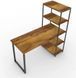 Дизайнерський Письмовий комп'ютерний стіл з полицями Loft Design 120x60x180h Чорний/Дерево ATL718 ATL718 фото 2