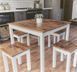 Дизайнерский Кухонный обеденный стол из натурального дерева Loft Design 80x80x75h Белый / Дерево ATL606 ATL606 фото 2