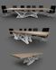 Дизайнерский Письменный компьютерный стол Loft Design 300x100x75h Белый/Дерево ATL480 ATL480 фото