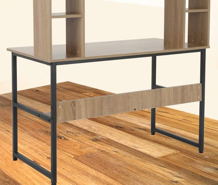 Дизайнерский Письменный компьютерный стол с полками Loft Design 120x60x150h Черный/Дерево ATL644 ATL644 фото