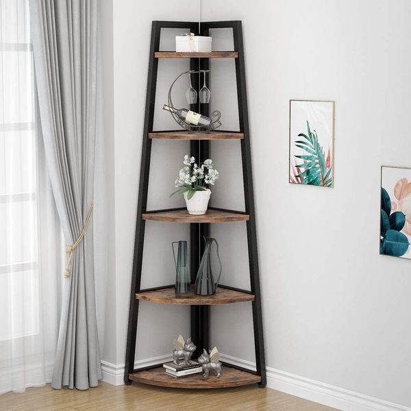 Дизайнерський Стелаж в стилі Loft Design 400x40x200h Чорний/Дерево ATL353 ATL353 фото