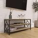 Дизайнерская тумба для телевизора в стиле Loft 140х40х60h Черный/Дерево ATL1438