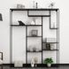 Дизайнерский Стеллаж в стиле Loft Design 160x30x180h Черный/Стекло ATL457 ATL457 фото 4